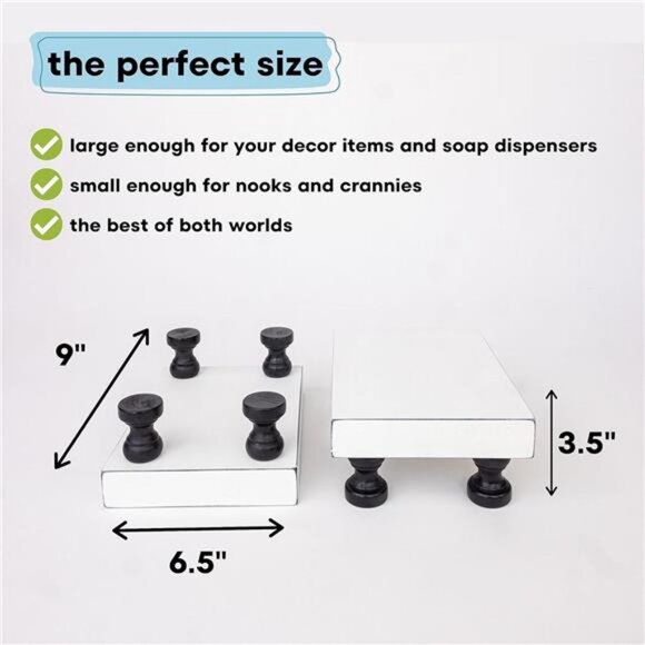 Set of 2 Wood Riser Trays – Water-Resistant, Easy-Assembly Wood Tray Risers - Picture 3 of 8